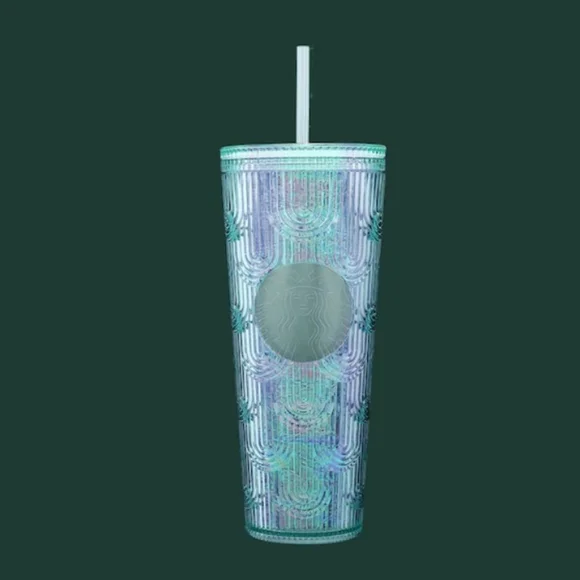 Starbucks Iridescent Plastic Cold Cup Tumbler 24fl oz